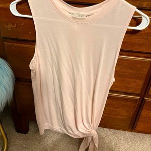 Athleta pink workout knot tank top S